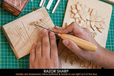 BeaverCraft, Wood Carving Chisel Set SC01 - Gouge Wood Carving Tools Kit in Rolling Pouch with Leather Strop Polishing Compound Kit - Radial Gouges BeaverCraft
