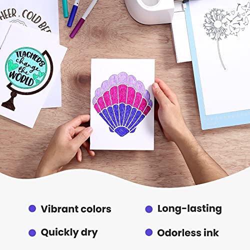 ANDOLAB Fine Point Pens for Cricut Maker 3/Maker/Explore 3/Air 2/Air, 0.4 Tip Ultimate Fine Point Pens Set of 30 Pack Supplies Tools Accessories ANDOLAB