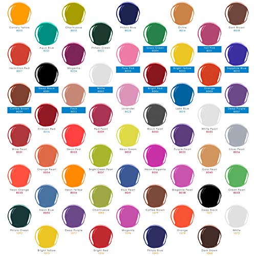 U.S. Art Supply 12 Color Set of Primary Opaque Colors Acrylic Airbrush, Leather & Shoe Paint Set with Reducer & Cleaner 1 oz. Bottles US Art Supply