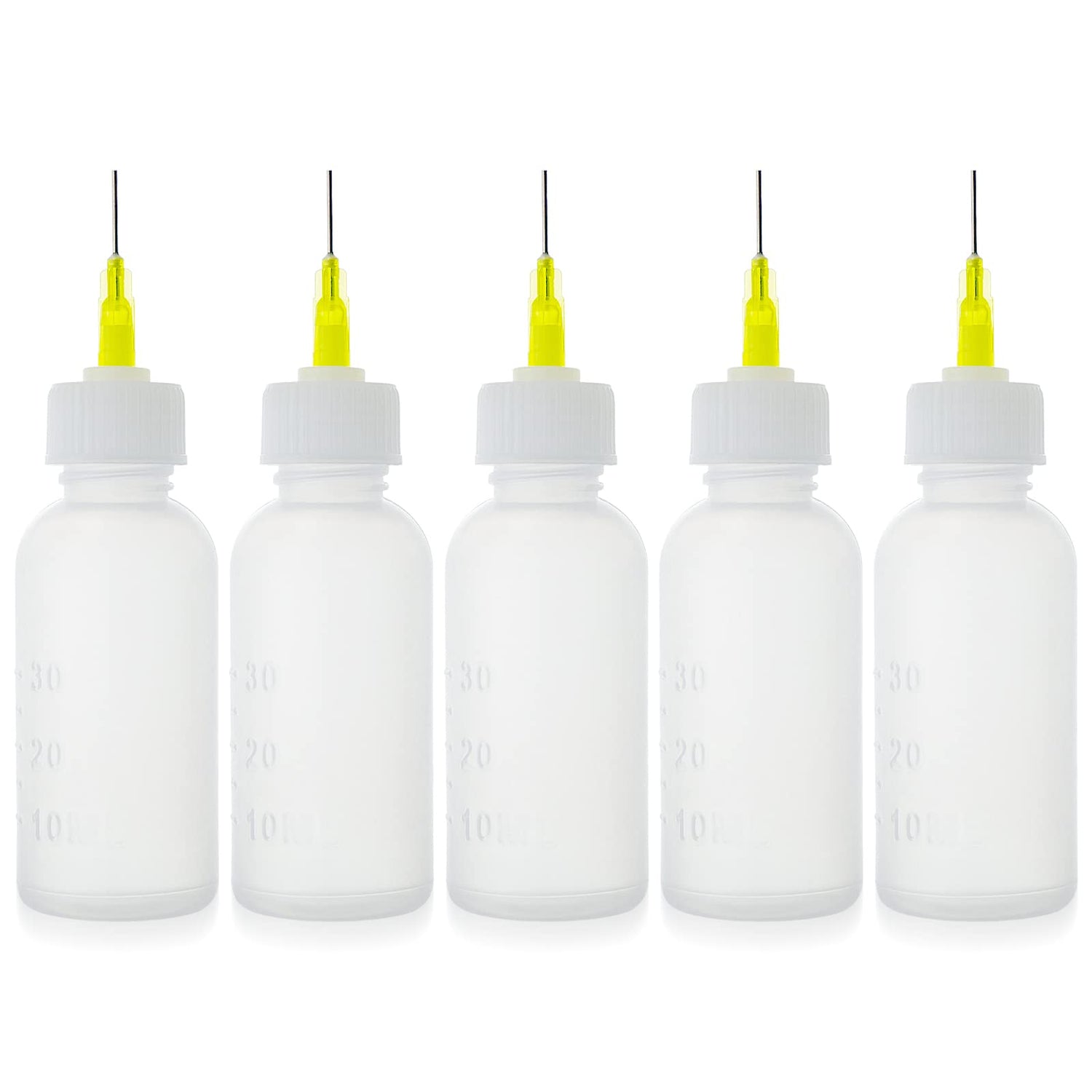 FJNATINH 30cc Needle Glue Squeeze Bottle, Precision Tip Applicator, 5 Pack FJNATINH