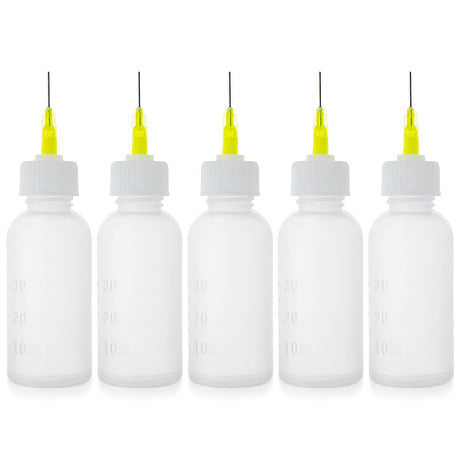 FJNATINH 30cc Needle Glue Squeeze Bottle, Precision Tip Applicator, 5 Pack FJNATINH