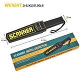 Handheld Metal Detector Wand,Security Wand,Portable Adjustable Sound & Vibration Alerts, Detects Weapons Knives Screw (High Sensitivity, Black) R RANSENERS