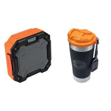 Klein Tools Bluetooth Jobsite Speaker with Magnet and Hook (AEPJS3) and Stainless Steel Tumbler with Flip-top Lid, Insulated 20 oz. Tradesman's Klein Tools