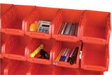 Performance Tool W5186 15-Bin Table Top Storage Rack , Red Performance Tool