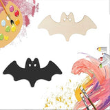 Unfinished Flying Bats Wood Bats Shaped DIY Wood Halloween Blank Wood with Twines Art Unfinished Ornaments for Halloween Christmas Wedding Birthday Zontween