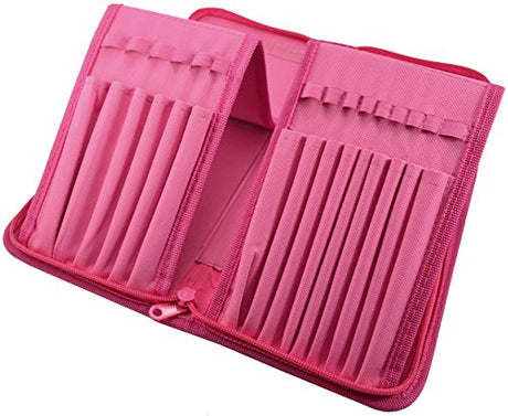 MyArtscape Paint Brush Holder, Pink Organizer for 15 Long Handle Brushes - Art Storage Case for Acrylic, Oil & Watercolor Paintbrushes - Artist MyArtscape