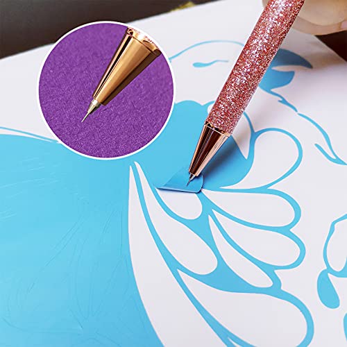 Craft Weeding Pen, Essential Adhesive Vinyl Tool, Precision Needle for Craft Weeding, Vinyl Air Release or Car Puncturing Installation, Rose Gold Arvakr