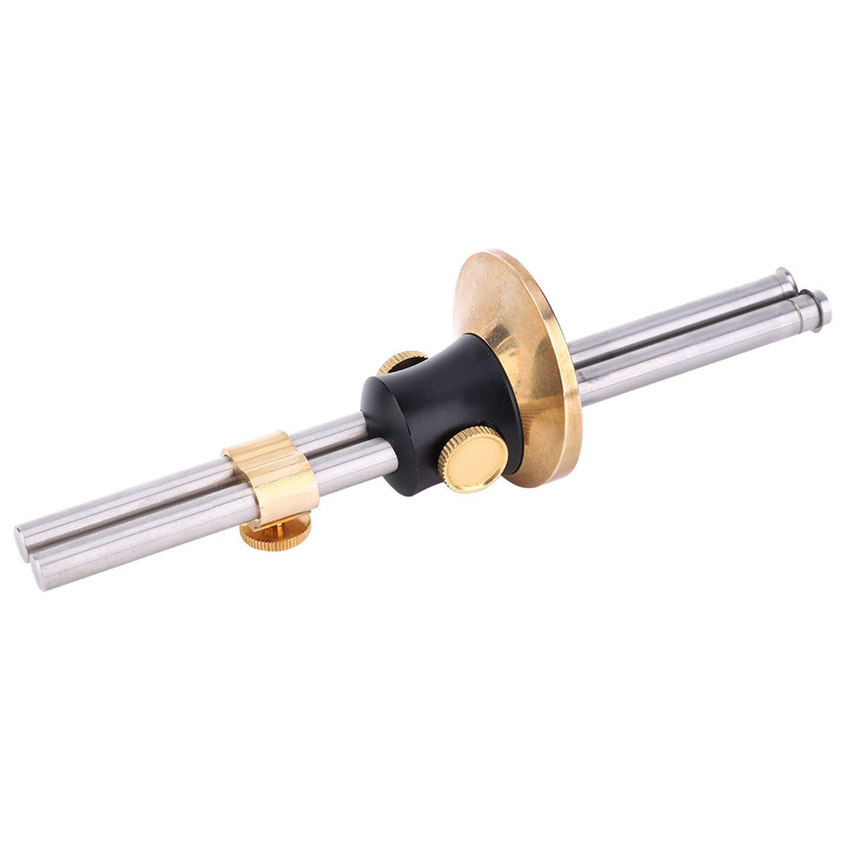 Wheel Marking Gauge, Adjustable High Accuracy Carpenter Marking Scriber Hand Measuring Tool with Removal Tool for Woodworking Accessory(Double-Shaft) ViaGasaFamido