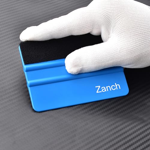 Zanch Felt Squeegee for Vinyl,Plastic Felt Edge Vinyl Squeegee,Graphic Decal Scraper Applicator Tool,Window Tint Squeegee with Black Fabric Felt Edge Zanch