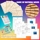 FTBox Christmas Wood Crafts Kit for Kids, Arts and Crafts Gifts for Boys Girls, Craft Activities Painting Art Toys for 6 7 8 9 10 11 12 Year Old FTBox
