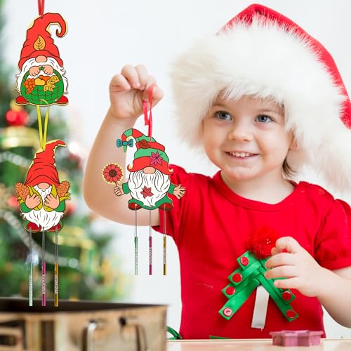  Fnnoral 10 Pack Christmas Wind Chime Kit for Kids Make