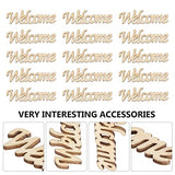 Amosfun Wedding Wooden Cutouts Wooden Slices Embellishments for DIY Craft Decorations 15pcs Amosfun