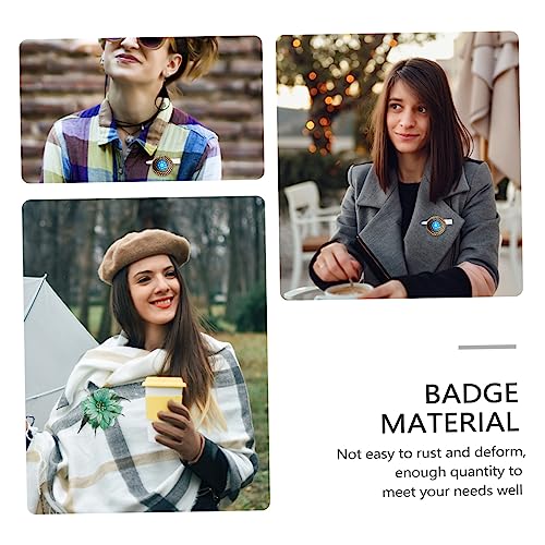 VILLCASE 45pcs Badge Corsage Material Brooch Lapel Pin Backs Boutonniere Pin Unfinished Badge Kit Accessories Broch Round Badge Simple Badge VILLCASE