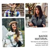 VILLCASE 45pcs Badge Corsage Material Brooch Lapel Pin Backs Boutonniere Pin Unfinished Badge Kit Accessories Broch Round Badge Simple Badge VILLCASE