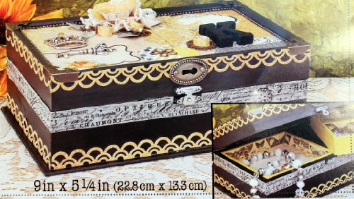 Unfinished Wood Jewelry Box w/ Mirror & Removable Compartments - Ready to Paint! WoodArtSupply