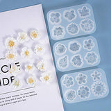 FineInno 3Pcs Flower Resin Molds 3D Mini Sunflower Silicone Moulds Daisy Crystal Casting Molds Clay Epoxy Craft Jewelry Pendants Earring Necklace FineInno