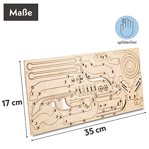 LEUKIP 3D Wooden Puzzles for Adults & Teens I Marbel Run Model Building Kit I DIY Gift for Boys Girls Age 14+, 3-d Puzzles, Wood 3D Puzzles for leukip