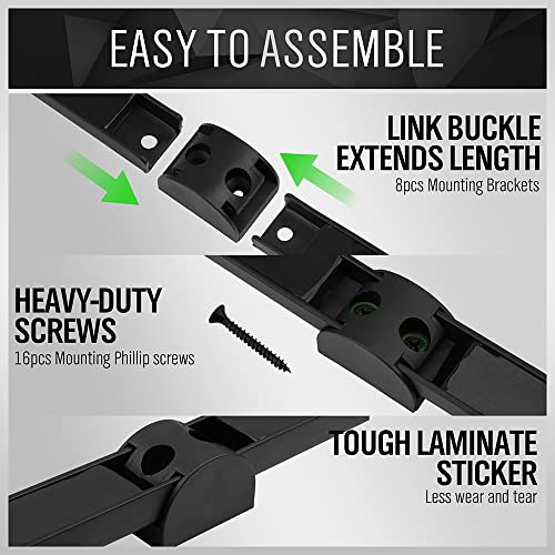 SWANLAKE 12" Magnetic Tool Holder Strip,Metal Tool Magnet Bar for Garage Organization(4PCS) SWANLAKE GARDEN TOOLS