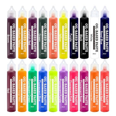 DIYcraft Epoxy Resin Color Pigment Oil-Based Paste Pigment, 20 Colors Highly Pigmented Paste use for Epoxy Resin, Candle, Silicone Rubber, Soap, Wax