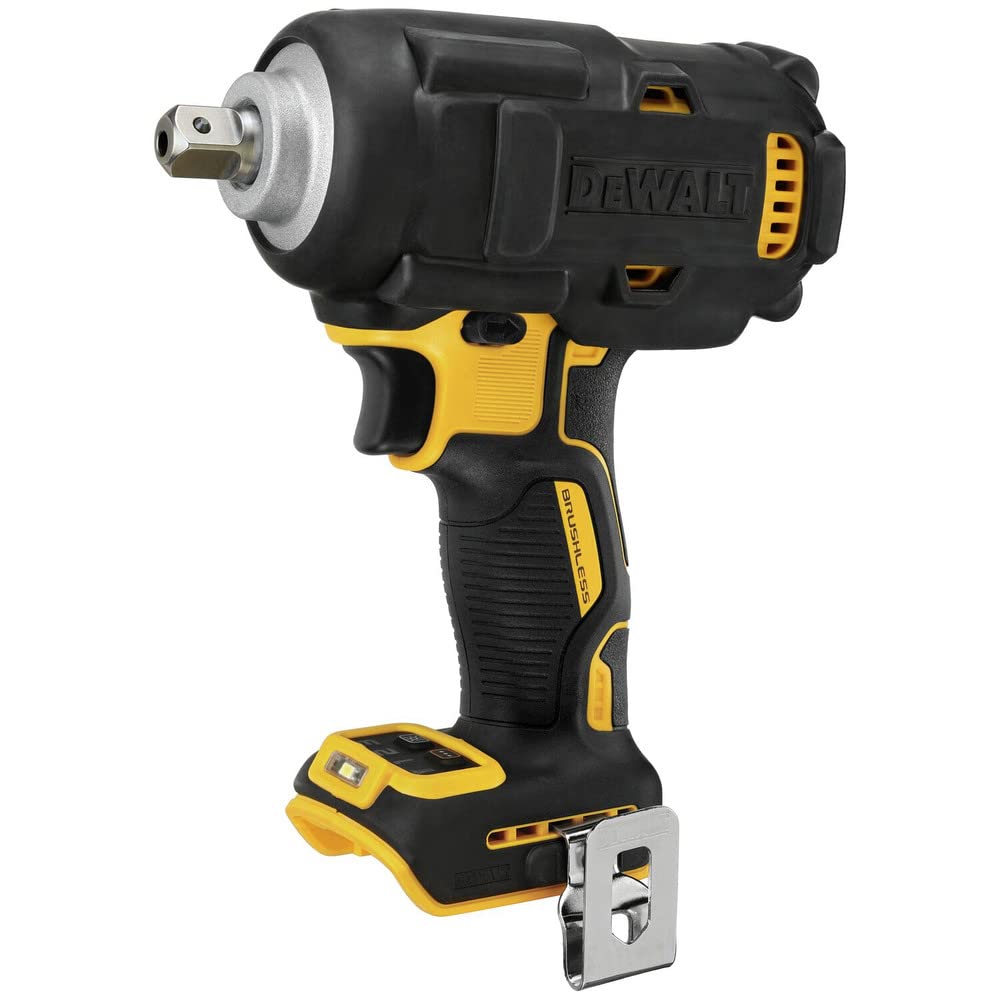 DEWALT 20V MAX XR Cordless Impact Wrench, 1/2", Includes Detent Pin Anvil and Belt Clip, Bare Tool Only (DCF892B) DEWALT