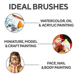 16 Pieces Premium Artist Paint Brush Set - Includes Palette Knife, Sponge, Organizing Case - Painting Brushes for Kids, Adults & Professionals - Benicci