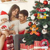 Christmas Photo Frame Ornaments, DIY Unfinished Wood Picture Frame Ornaments Craft, Xmas Themed Frame Kits for Kids, Painting Decor Holiday Party Shitailu