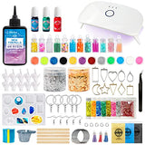 JDiction New UV Resin Kit with Light, Crystal Clear Hard Resin Sunlight Curing UV Resin Beginner Kit for Jewelry, Doming, Coating, and Casting, DIY JDiction