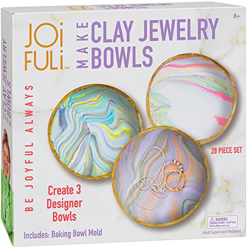 JOiFULi Make Your Own Clay Jewelry Bowls Arts and Crafts Kit Gifts for Girls Kids Ages 8 9 10 11 12 Years Old JOiFULi
