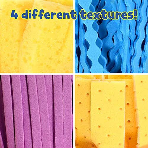 READY 2 LEARN Textured Art Tools - Set of 4 - Jumbo Paint Brushes for Toddlers and Kids - Set 2 - DIY Patterns and Effects, Plastic, Multicolor READY 2 LEARN