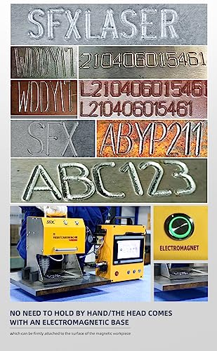 US Stock Pneumatic Dot Peen Marking Machine Metal Engraving Machine Pneumatic Marking Machine Marking Field 120×50mm for Letters, Serial Numbers, VIN LYXC