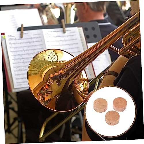 SUPVOX 3Pcs Drain Valve Cork Pad trombone water key cork trombone key pads trombone wood cork pads wooden trombone pads trumpet water key cork SUPVOX