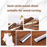 Mxfans Semicircle Wood Chisel Woodworking Carving Chisel Inner Edge Woodworking Gouge for Carpenter Wood Carving Hand Chisel Tool Pack of 4 Mxfans