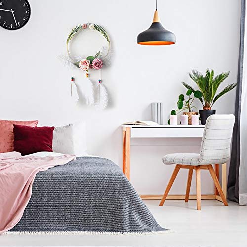 Wreath Rings, Wooden Wreath Rings for Crafts, Wooden Bamboo Floral Hoop Wreath Macrame Craft Hoop Rings for DIY Dream Catcher, Wall Hanging Crafts Yeenee