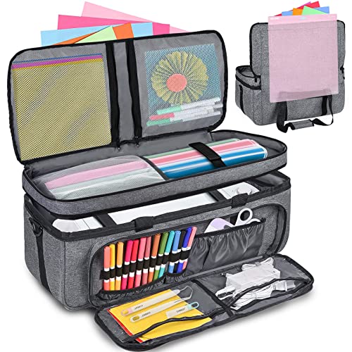 Carrying Case for Cricut Maker, Cricut Bag for Cricut Machine with Cover Compatible with Cricut Explore Air, Air 2, Maker, Maker 3, Organization and - WoodArtSupply