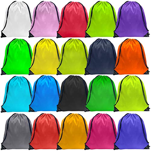 Drawstring Bags Bulk Gym String Bag Cinch Backpacks 20 Colors - WoodArtSupply