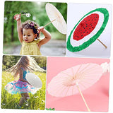 ABOOFAN 4 pcs chinese dance umbrella Unfinished Umbrella white paper umbrellas white parasol bulk paper towels by the case Hand Painting Umbrella ABOOFAN