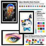 KALOUR 82 Pack Drawing Sketching Kit, Pro Art Supplies with Sketchbook, Include Tutorial,Colored, Graphite, Charcoal, Watercolor,Metallic & Pastel KALOUR