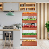 DoCred Vertical Wooden Raised Garden Bed, 5 Tier Garden Planters Freestanding Wood Plant Stand Flower Rack Wooden Planter Box for Plants Herbs DoCred