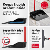 Tyroler Multi-Purpose Extra Large 100% Rubber Dustpan for Dry & Wet Floor Cleaning Indoor and Outdoor | New 105cm Long Aluminum Anti-Rust Handle | Tyroler Bright Tools
