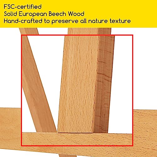 MEEDEN Art Painting Easel - Solid Beechwood H-Frame Studio Easel Stand, Artist Adjustable Floor Easel for Painting Adults, Beginner & Artists, MEEDEN