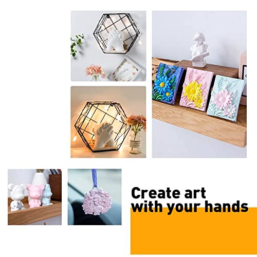 Falling in Art 1lb Plaster of Paris Powder - Hand Mold Casting Kit Powder, Gypsum Cement, Pottery & Ceramic Plaster Powder for Crafts, Sculpture, Falling in Art