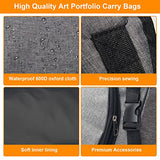 Boyistar Art Portfolio Carry Bag 20" x 26", Canvas Art Portfolio Backpack Traveling Outdoor Drawing Portfolio Case Large Capacity Artist Carrying Boyistar
