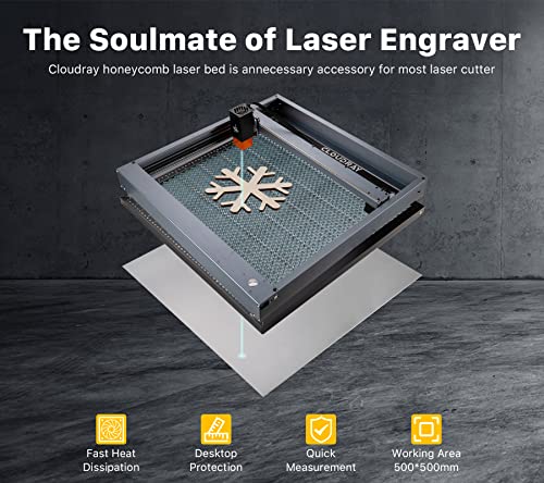 Cloudray Honeycomb Working Bed for Most Laser Engraver Cutting Machine,19.68"x 19.68"x 0.87" Honeycomb Working Panel for Fast Heat Dissipation and - WoodArtSupply