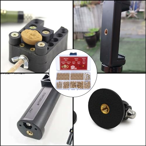 qxayxa 305 Pcs Knurled Thread Insert Nuts, Brass Threaded Inserts, M2 M2.5 M3 Female Thread Heat Set Inserts, Embedment Nuts Inserts Kit Pressed Fit qxayxa