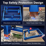 10W Output Laser Engraving Machine, JICCODA L1 High Accuracy 0.05 * 0.1mm Compressed Spot Laser Cutter Mini CNC Machine with 5.0 Bluetooth Technology JICCODA