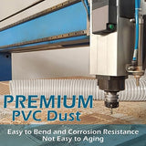 2-1/2" x 10' Heavy PVC Dust Collection Hose, Puncture Resistant PVC Dust Collection Hose, Flexible Clear PVC Fume Collection Hose with Carbon Steel Qucship