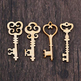 Amosfun 20 Pcs key keys for crafts wooden shapes wood santas slices blank log craft bookmarks embellishments replacement- Handmade Unfinished Wooden Amosfun