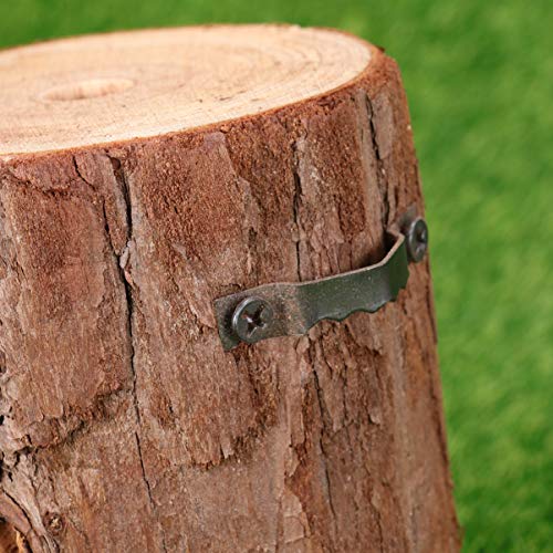 EXCEART Tree Stump Round Wood Stump Flower Bark Holder Flower Arrangement Stand Place Card Wooden Holder Plant Rack Stand for Garden Household Living EXCEART