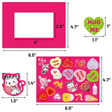 FANCY LAND Valentines Picture Frame Craft Kits for Kids with Conversation Heart for Valentine Class Game Activities 30 Pack FANCY LAND