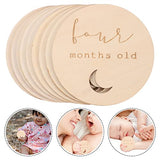 Kisangel 14pcs Milestone Card Unfinished Wood Cards One Month Baby Wood Slices for Baby Shower Monthly Baby Milestone Printable Milestone Baby Months Kisangel